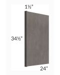 Midtown Dark Grey Shaker 1-1/2" Appliance End Panel