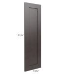 Imperial Painted Grey Clear Glass Door for a 27x42 Diagonal Corner Wall Cabinet (Cabinet Sold Separately)