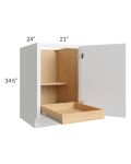 Metro White 21" Full Height Door Base Cabinet with 1 Rollout Tray