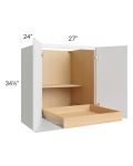Metro White 27" Full Height Base Cabinet with 1 Rollout Tray