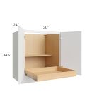 Metro White 30" Full Height Base Cabinet with 1 Rollout Tray