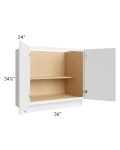 Metro White 36" Full Height Door Base Cabinet