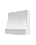 Metro White Charlotte Strapped Sloped Hood with Block Molding