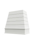 Metro White Raleigh Shiplap Tapered Hood with Block Molding