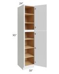 Metro White 18x90x24 Wall Pantry Cabinet 