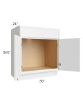 Metro White 30" Vanity Base Cabinet
