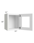 Metro White 15x18 Decorative Wall Cabinet 