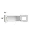 Metro White 27x12 Decorative Wall Cabinet 