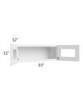 Metro White 33x12 Decorative Wall Cabinet 
