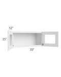 Metro White 33x15 Decorative Wall Cabinet 