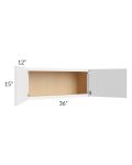 Metro White 36x15 Wall Cabinet