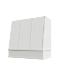 Metro White Wilmington Strapped Angled Hood with Block Molding