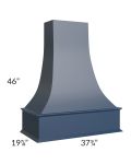 Portland Navy Blue 36" Curved Wood Range Hood  