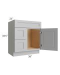 Charlotte Grey 30x21 Vanity Sink Base Cabinet (Door on Right)