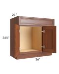 Phoenix Caramel Glaze 36x21 Vanity Sink Base Cabinet (Doors on Left)