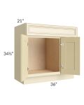 Phoenix Cream Glaze 36x21 Vanity Sink Base Cabinet (Doors on Left)