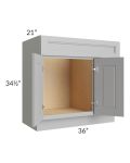 Charlotte Grey 36x21 Vanity Sink Base Cabinet (Doors on Left)