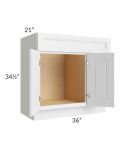 Charlotte White 36x21 Vanity Sink Base Cabinet (Doors on Left)