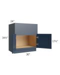Midtown Blue Shaker 30" Farm Sink Base Cabinet