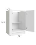  Portland White 24" Full Height Door Base Cabinet