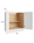 Vail White 30" Full Height Door Base Cabinet