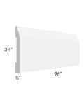 Stratton White Shaker 96" Base Board Molding