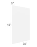 Aspen White Shaker 48x36 Finished Back Panel