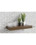 Union White 24" Floating Walnut Shelf