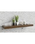 Salem White 42" Floating Walnut Shelf