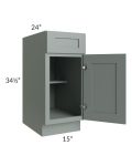 Woodland Green Shaker 24" 2-Drawer Base Cabinet