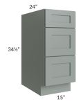 Woodland Green Shaker 24" 2-Drawer Base Cabinet