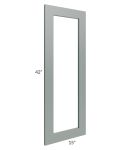 Woodland Green Shaker 15x42 Glass Door 