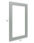 Woodland Green Shaker 21x36 Glass Door 