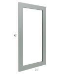 Woodland Green Shaker 21x42 Glass Door