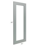 Woodland Green Shaker 24x42 Corner Glass Door