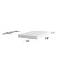 Township White 24" Floating Shelf