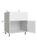 Euro Gloss White 30” Farm Sink Base Cabinet