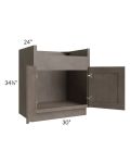 Natural Grey Shaker 30" Farm Sink Base Cabinet