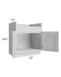 Heather Grey Shaker 30" Farm Sink Base Cabinet