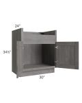 Providence Slate Grey 30" Farm Sink Base Cabinet