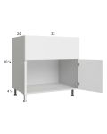 Euro Gloss White 33” Farm Sink Base Cabinet