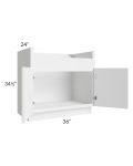 Portland White 36" Farm Sink Base Cabinet