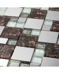 Venetian Glass & Aluminum Tile in Florence - 11.875" x 11.875"