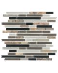 Piano Stone & Glass Tile in Slate - 11.75" x 11.75"