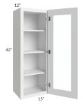 Township White 15x42 Wall Glass Door Cabinet