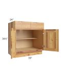 Rustic Shaker 33" Base Cabinet 