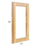 Rustic Shaker 15x30 Glass Door