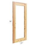 Rustic Shaker 15x36 Glass Door