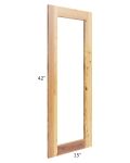 Rustic Shaker 15x42 Glass Door