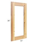 Rustic Shaker 24x30 Corner Glass Door